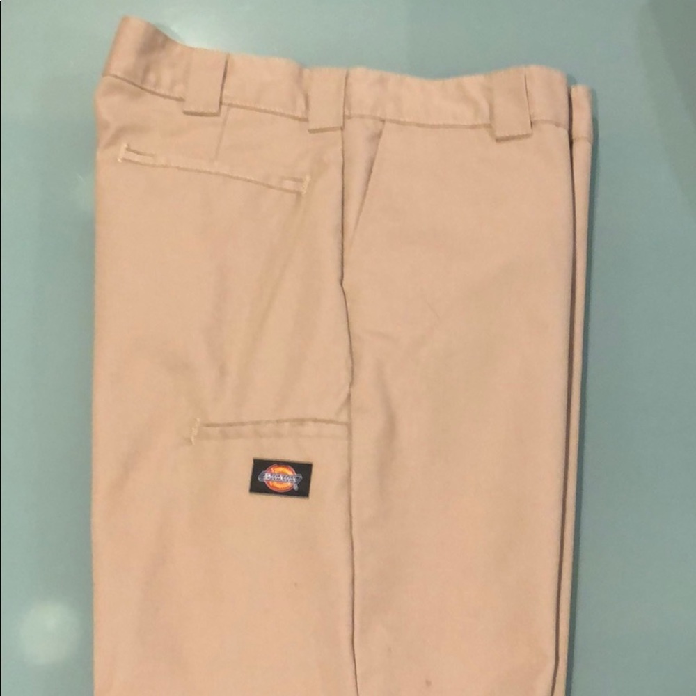 Khaki Dickies flat front pants